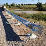 Steel guard rail at Cambodia Northwest Provincial Road Improvement Project NR56
